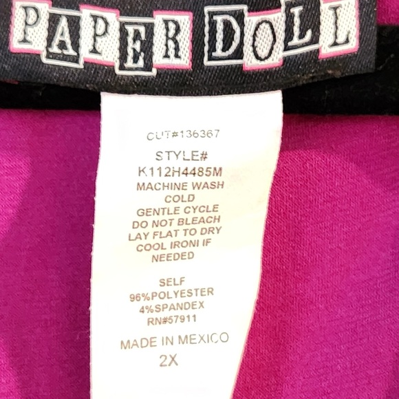 NWT Paperdoll Maxi Dress 2X Fuschia - Picture 4 of 9